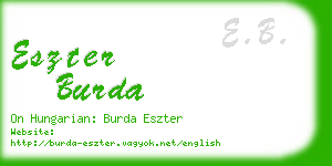 eszter burda business card